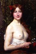 Jules Joseph Lefebvre Half Length Demi Nude Spain oil painting artist